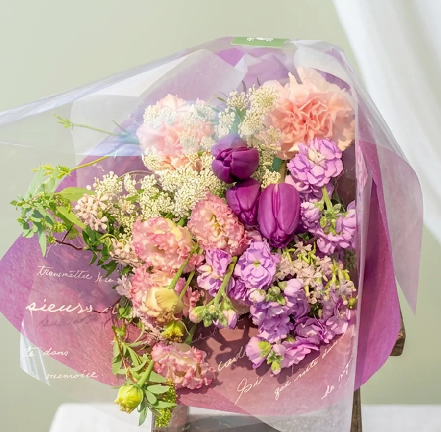 ピンク・パープルの花束・Mサイズ