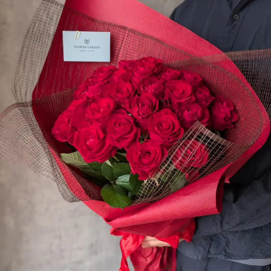 Red Rose Bouquet for a Proposal – 24 Roses