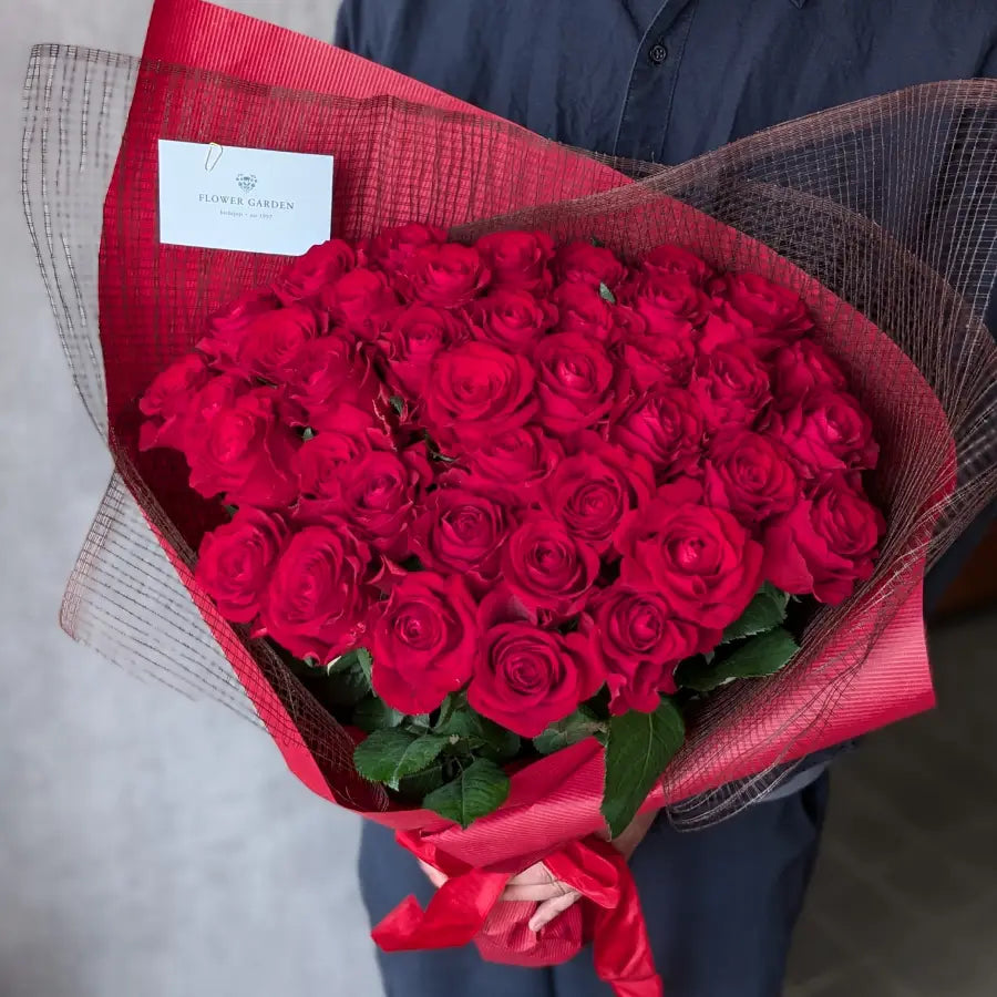 Red Rose Bouquet for a Proposal – 40 Roses