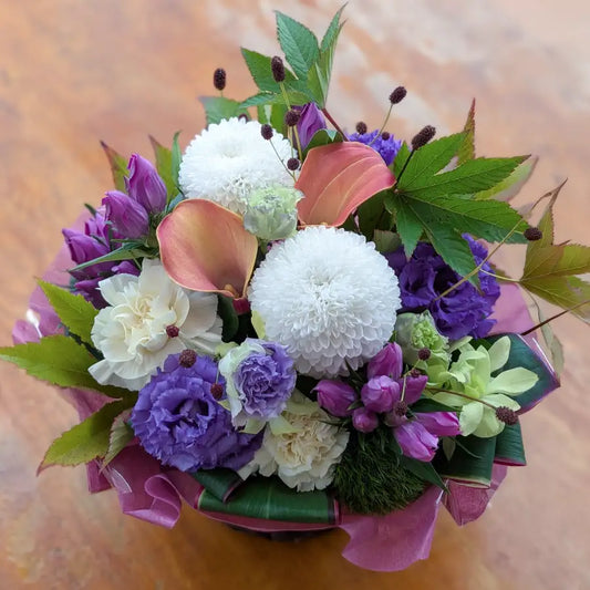 秋のお供え花・秋色ミックス・M