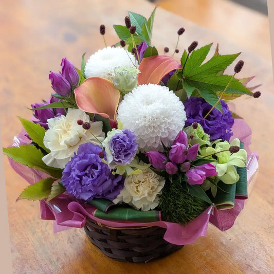 秋のお供え花・秋色ミックス・M