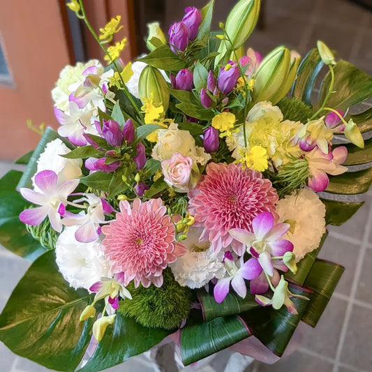Autumn Sympathy Flowers – Pink, Large