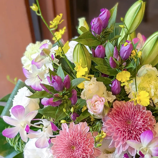 Autumn Sympathy Flowers – Pink, Large